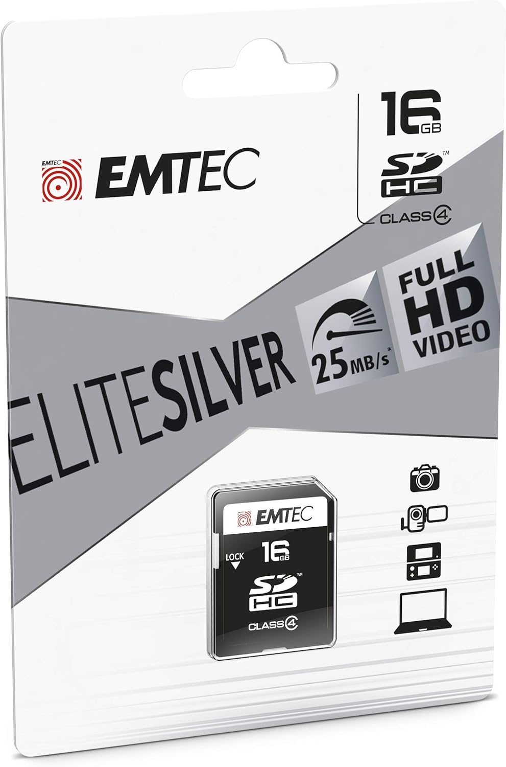 Emtec ECMSD16GHC4 Carte Mémoire SDHC Classe 4, 16 Go