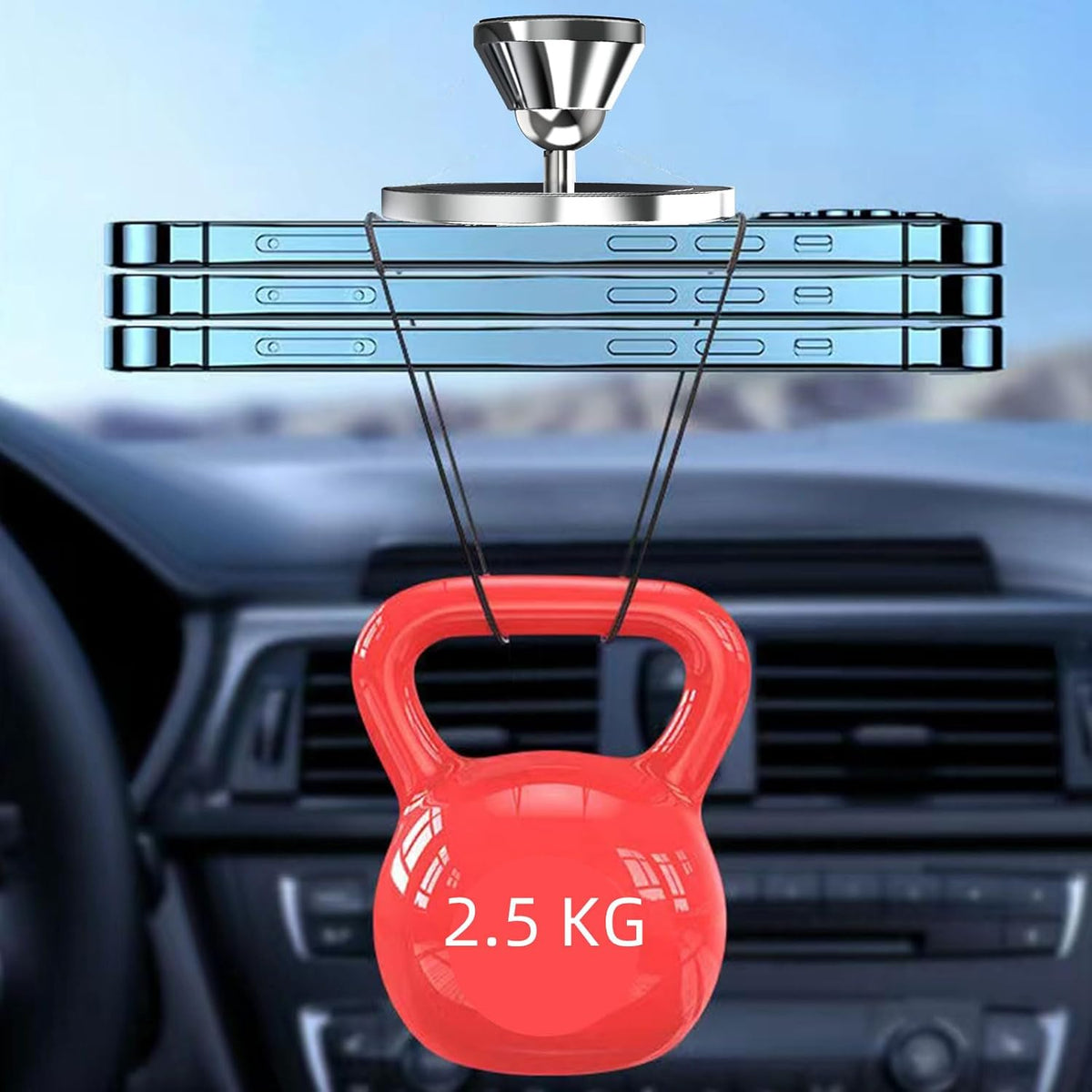 Magnetic Phone Holder for Car, [2 Groups Super Strong Magnet] [360° Rotation] Universal Dashboard Car Mount Holder for