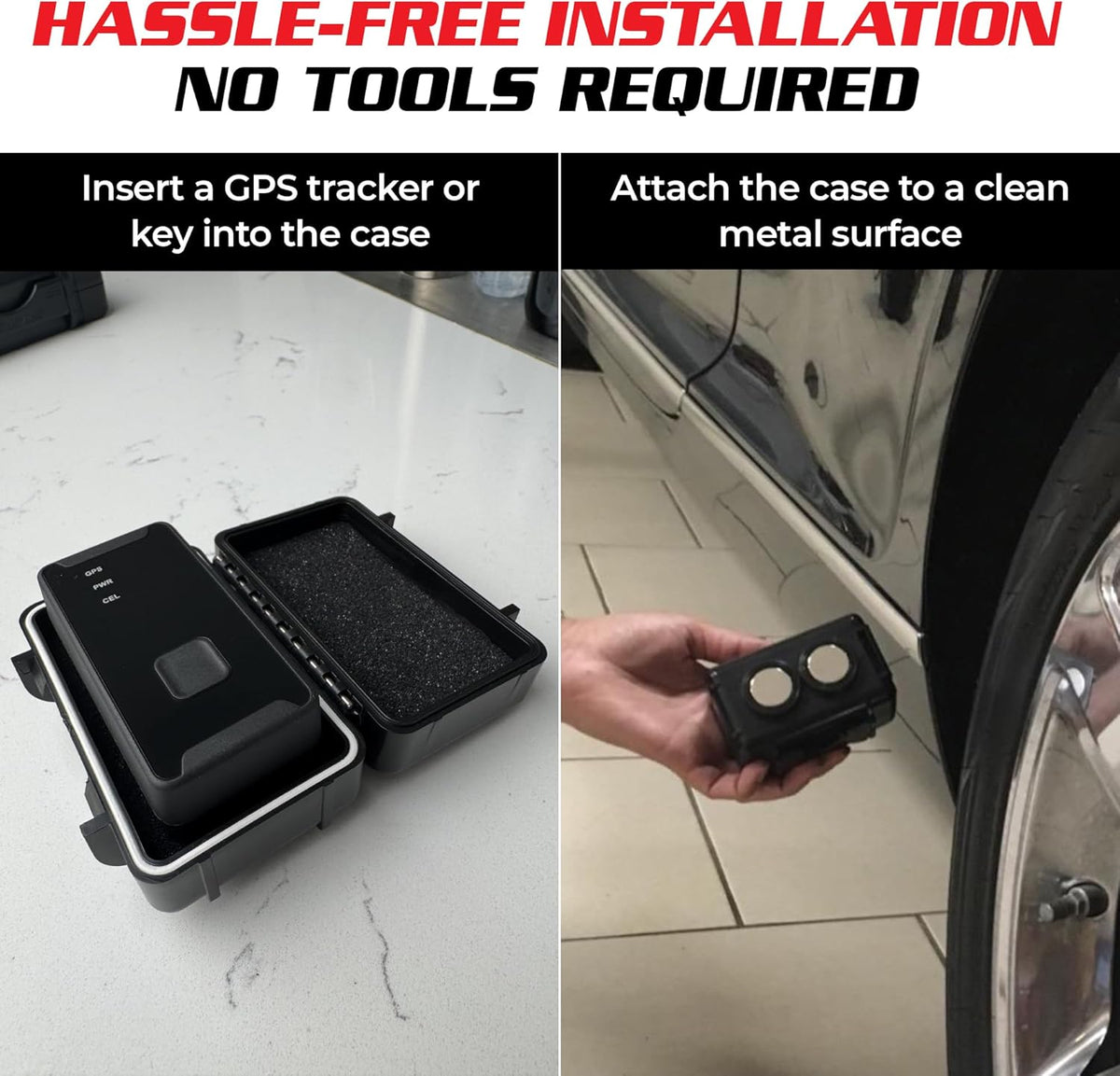 Spy Spot Magnetic Mount Weatherproof Case for GPS Trackers, Fits GL200, GL 300, GL300W, GL300MA