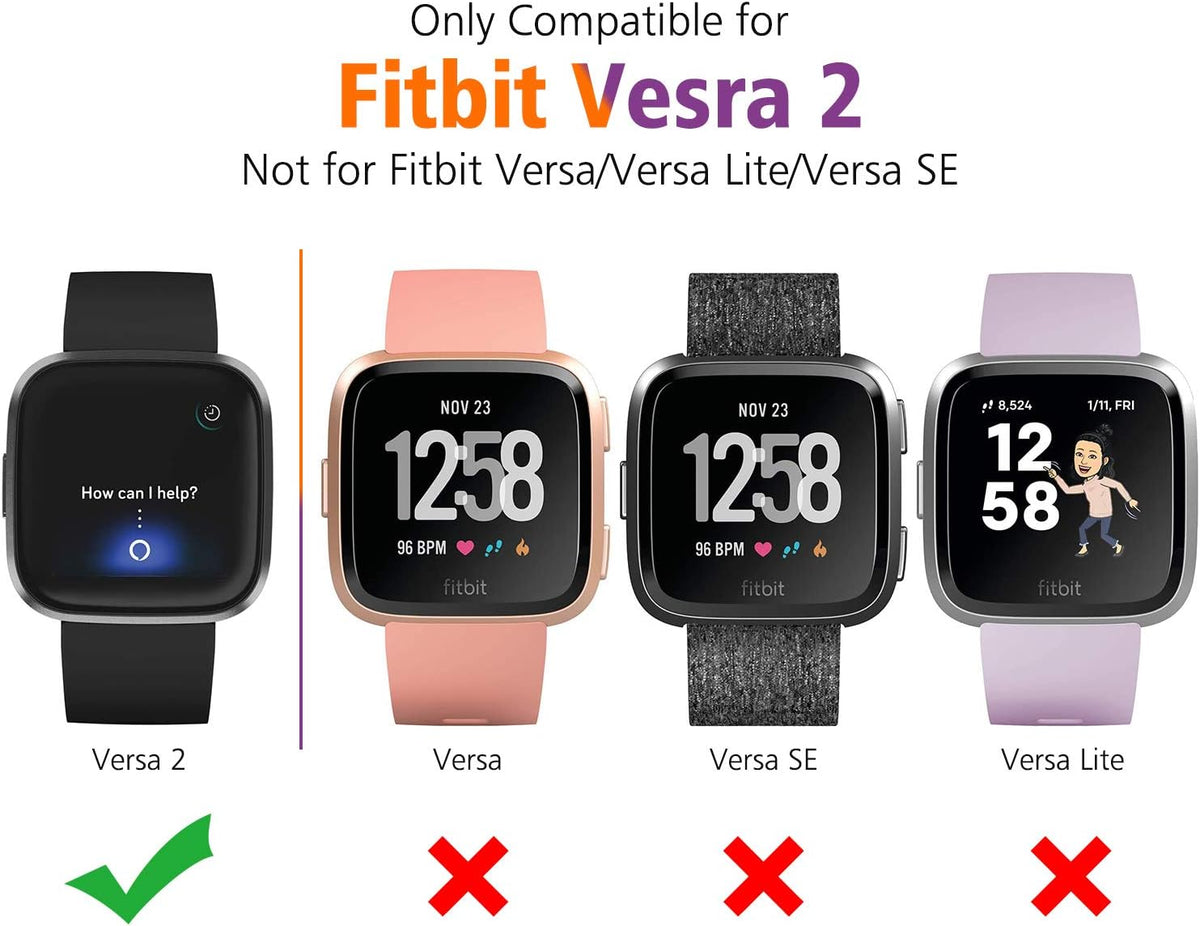 Tobfit 2 Pack for Fitbit Versa 2 Screen Protector Case - Soft Plated TPU Full Around Sensitive Touch Protective Cover
