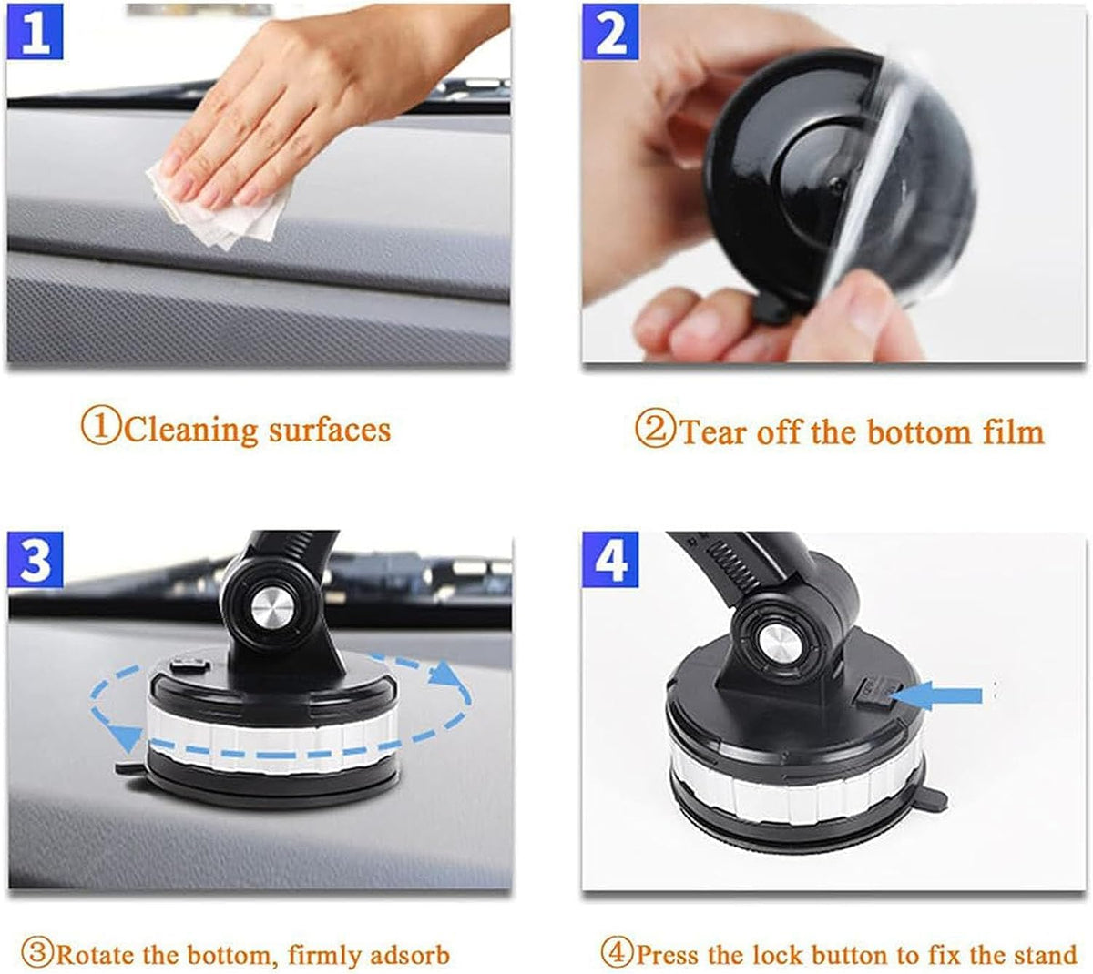Super Adsorption Phone Holder for Car Center Console, 360 Rotated Degree Stable Phone Mount (1PC)