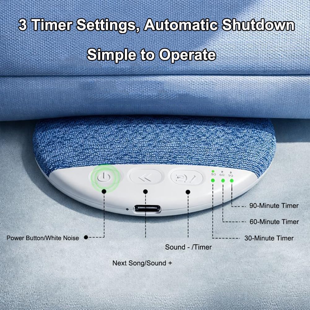 Generic Sleep Pillow Speakers for Sleeping, Under Pillow Speaker Bluetooth, Wireless Sleep Speaker, with White Noise