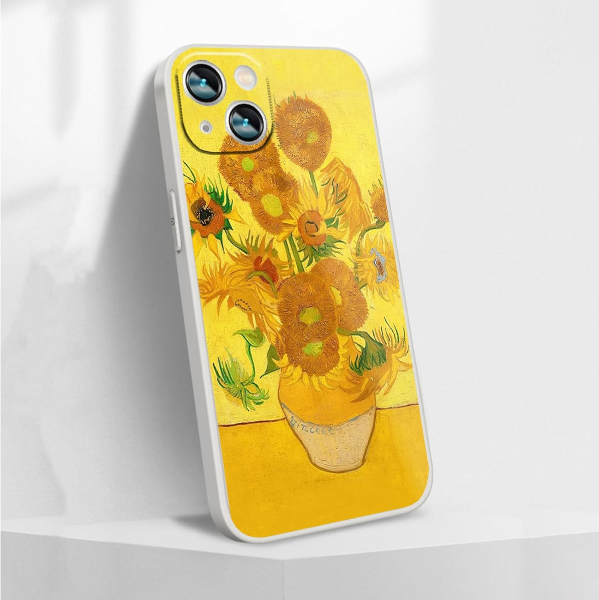 Sunflower iPhone 14 Plus Case for Women, Van Gogh Aesthetic Art Cute Waterproof Protective Case (6.7 inch)
