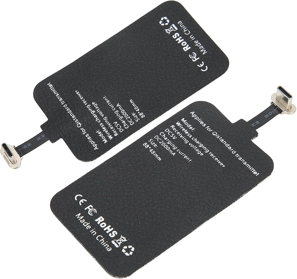 Wireless Charging Receiver, 10W Fast Charging Adapter with USB C Interface, Universal for All Type C Mobile Phones