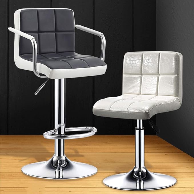 Mlaea Classroom Dormitory Hotel Chair Dining Bedroom Living Room Chair with Adjustable Height Gaming Club Bar Chair 38 * 44-56CM(Color:#5)