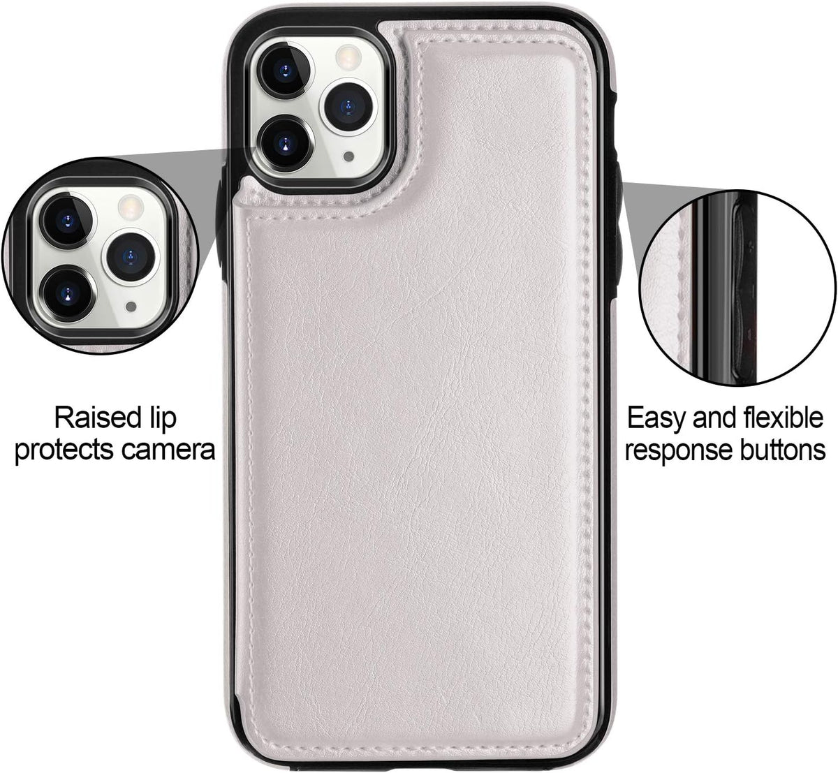 HianDier iPhone 11 Pro Case with Card Holder Wallet, Magnetic Closure Shockproof Cover for iPhone 11 Pro