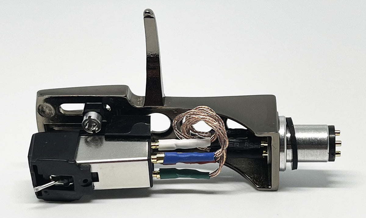 MAG Turntable Titanium Plated Headshell, Cartridge and Conical Stylus, Needle for Technics SL Q2, Q202, Q2K, Q3, Q303, Q33, Q33K, Q3K, H302