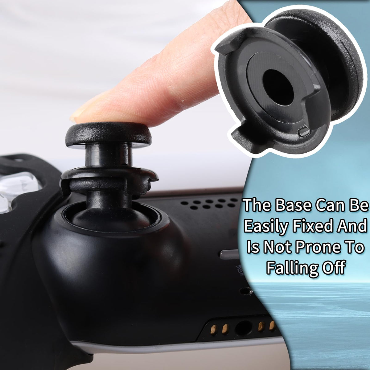 SoAegis Split Anti-Slip Controller Skin Set, with 2 Thumb Grips & 2 Elevated Base, Individually Silicone Grip Controller Case for PS5 DualSense