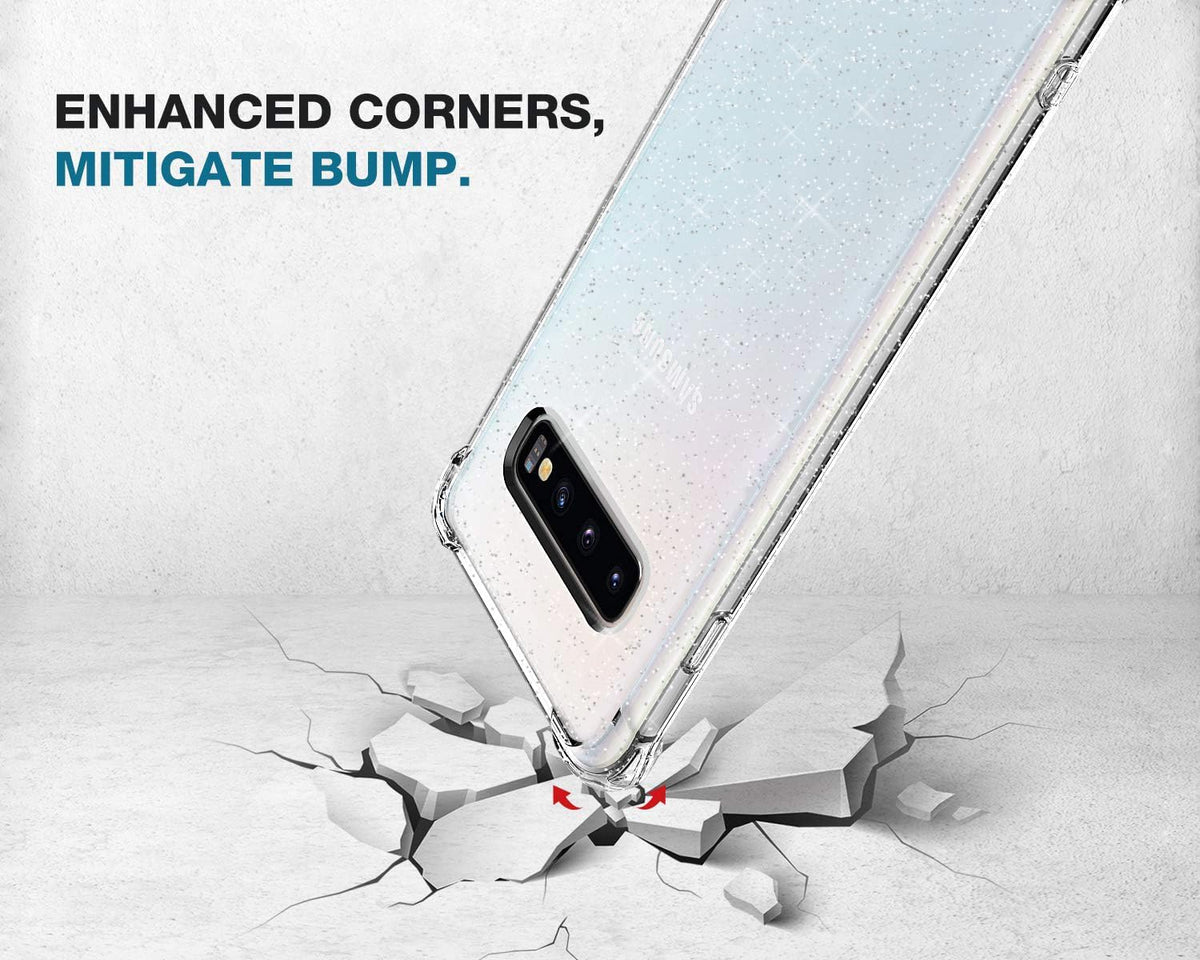 KIOMY Clear Case for Samsung Galaxy S10+ / S10 Plus, Shockproof Bumper Protective Phone Cover, Flexible TPU