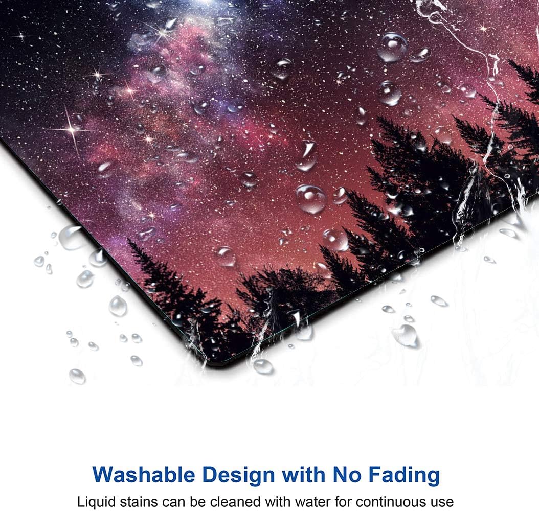 Hokafenle Square Mouse Pad, Galaxy Mouse Pad, Mouse Mat Square Waterproof Mouse Pad Non-Slip Rubber Base MousePads for Office Laptop, Pines Trees