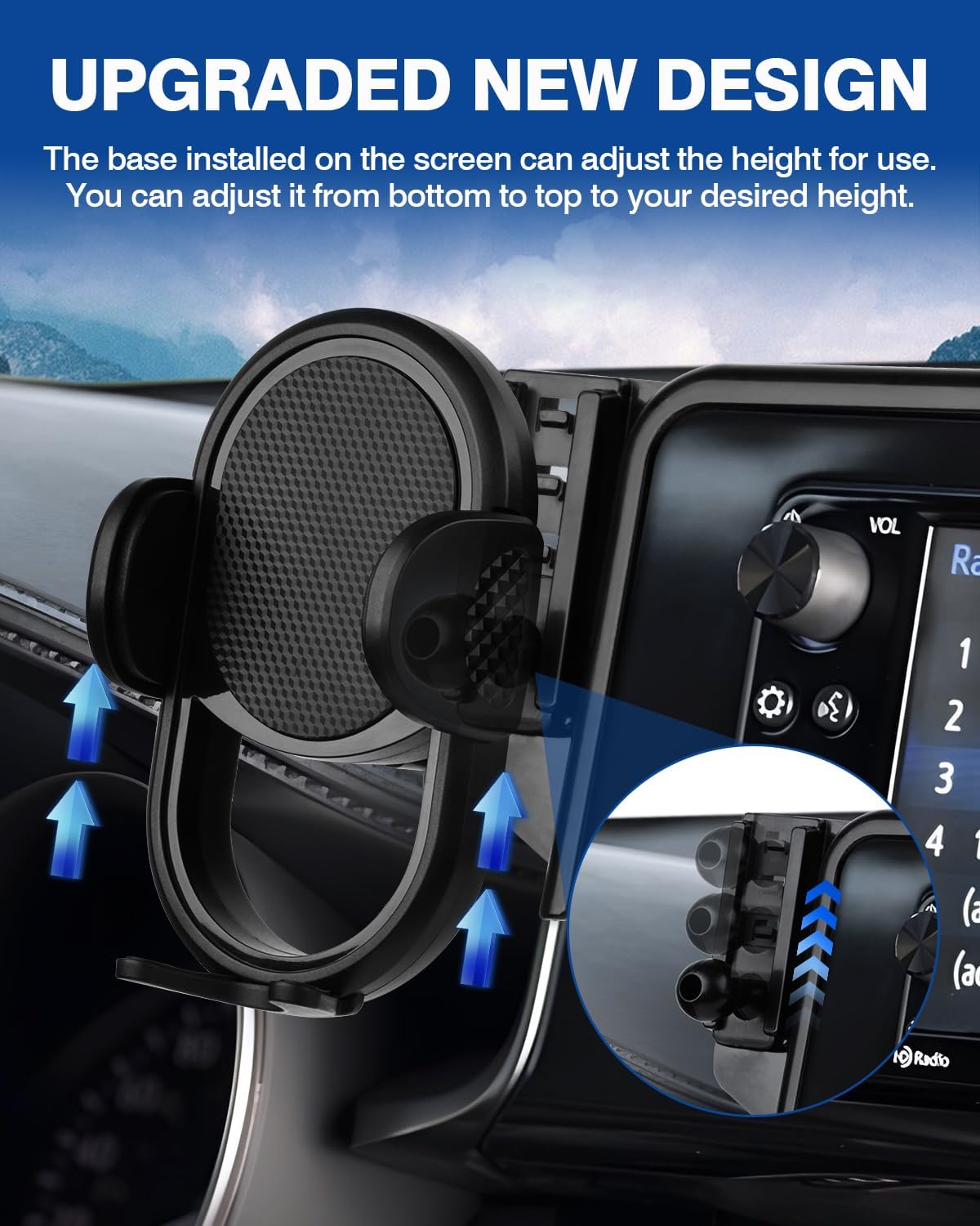 Autorder Car Phone Holder for Toyota Tundra 2022-2025/Sequoia 2023-2025, 14-Inch Screen Cell Phone Mount, Hands-Free