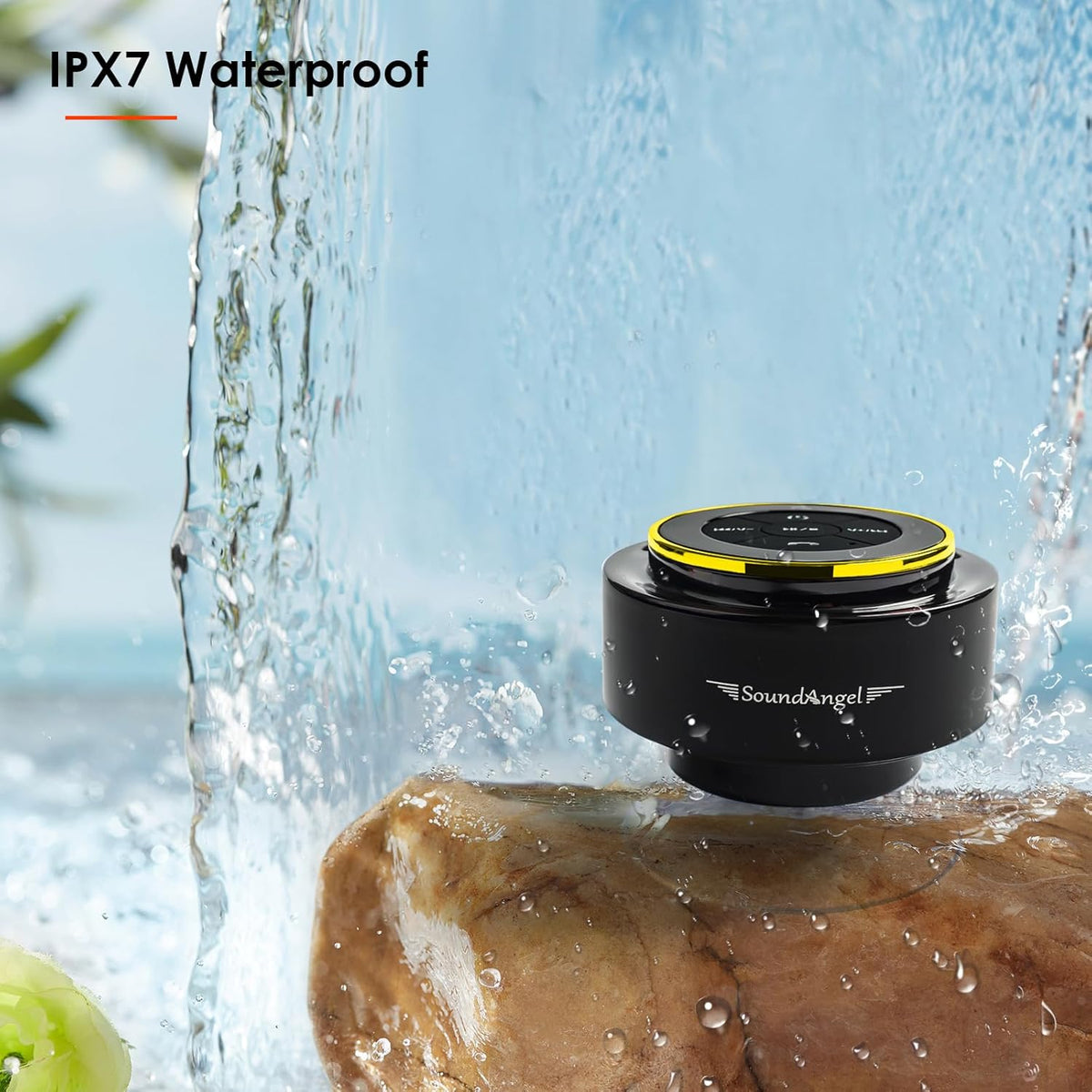 XLEADER Shower Speaker, IPX7 Waterproof Bluetooth Wireless Speaker with Suction Cup, Built-in Mic, 12H Playtime,