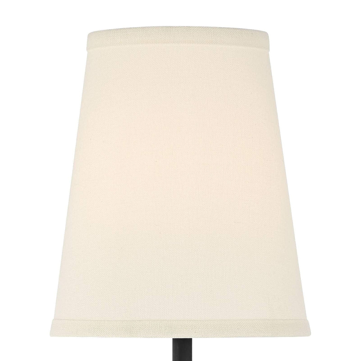Possini Euro Design Elena Modern Wall Light Sconce Matte Black Metal Hardwired 6" Fixture Cream Linen Tall Drum Shade for Bedroom Bedside Living Room