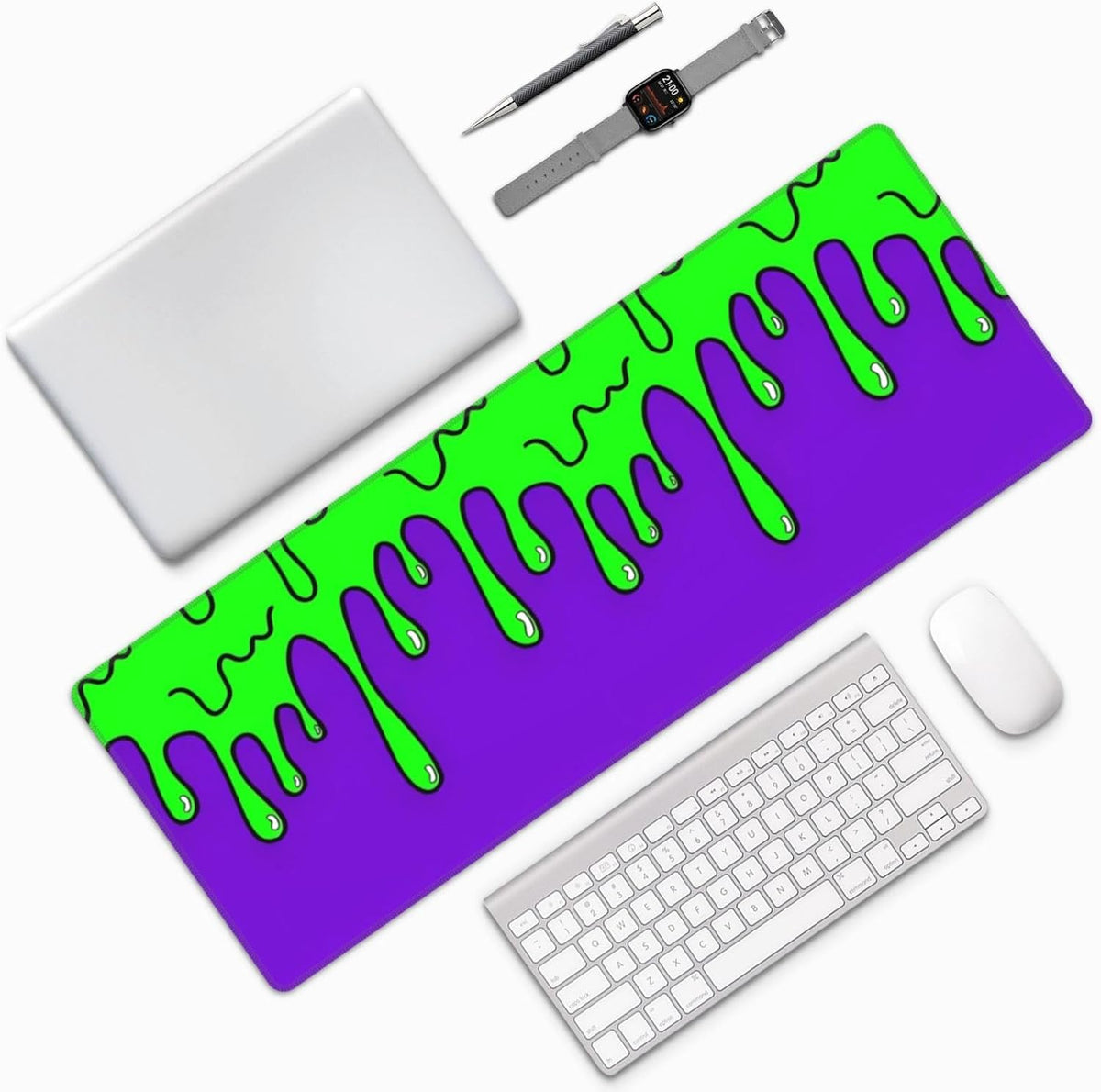 Gaming Mouse Pad Abstract Dripping Design Desk Mat Desk Pad Large Gaming Mouse Pad E-Sports Office Keyboard Pad Computer Mouse Non-Slip Computer Mat Gift for Teen Boyfriend Girlfriend