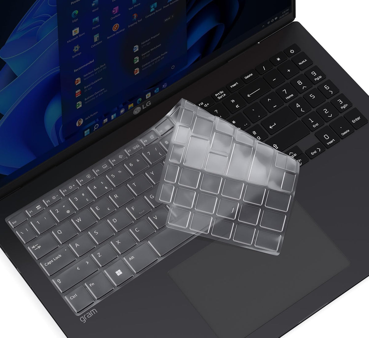 Keyboard Cover for 16" LG Gram 16Z90TP 16Z90T 16Z90S 16Z90SP 16T90SP 16Z90Q 16Z90P 16Z90R 16T90R 16Z90RS 16T90Q 16T90P Laptop, LG Gram 16 Pro Keyboard Skin Protector - TPU