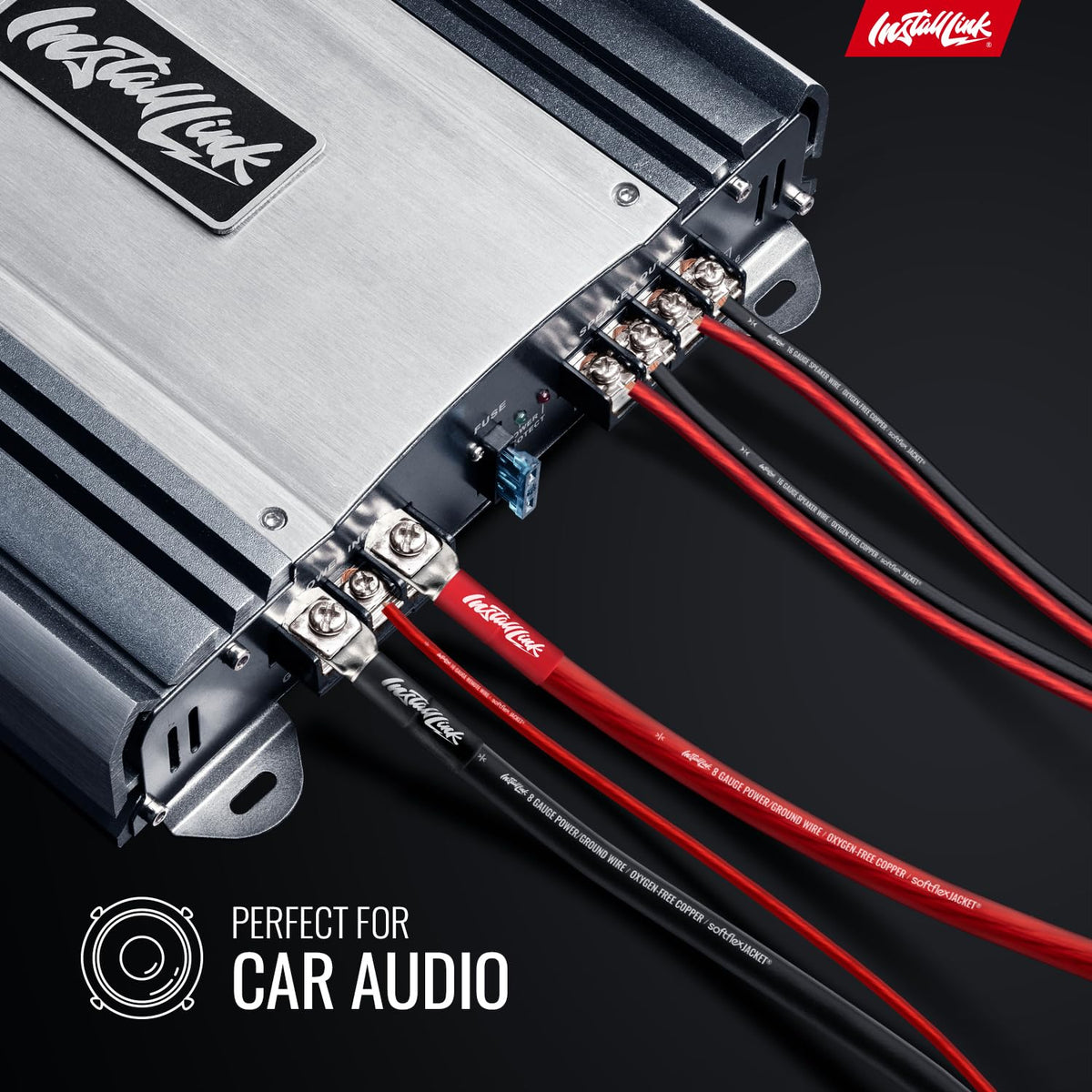 16 Gauge Pure Copper Speaker Wire (OFC) by Install Link, 30 Feet for Car or Home Theater