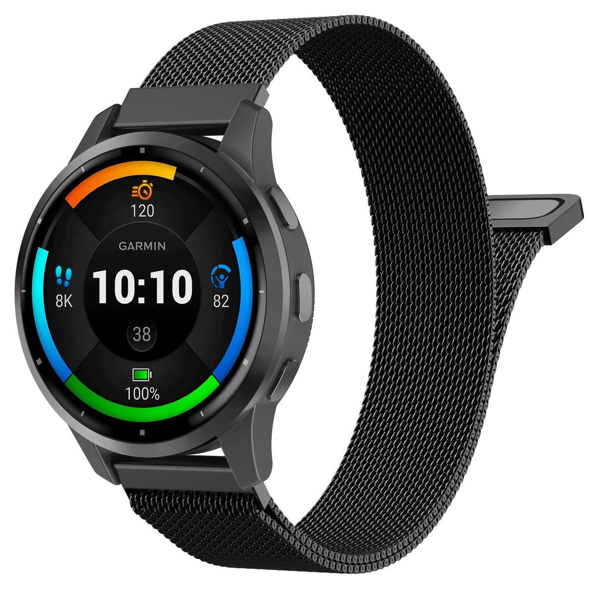 Astorgos 22Mm Stainless Steel Watch Band Compatible With Garmin Vivoactive 4/Venu 4 45Mm/3/2, Forerunner 970/255/570 47 Mm, Feni
