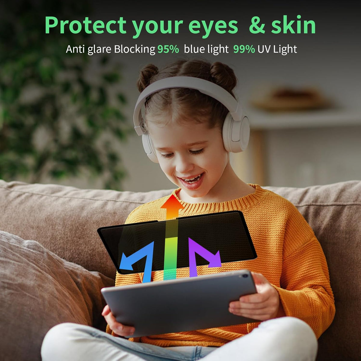 Privacy Screen Protector for iPad Pro 11 Inch M4 2024 5th Generation (A2836 A2837 A3006), Nano iPad Pro 11" Removable Filter Easy Install Film Bubble-Free Guard Anti Blue Light Anti-Spy Shield