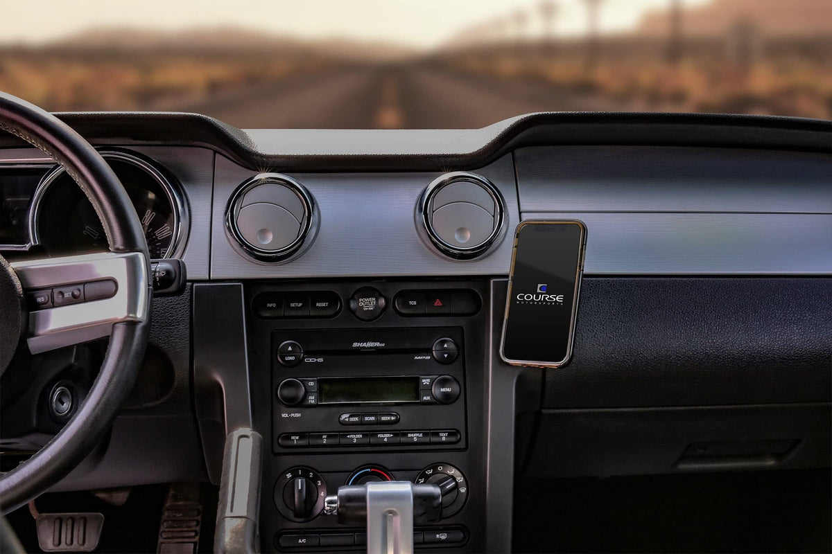 Course Motorsports Direct Fit Phone Mount: Ford Mustang, Mustang GT, GT-500, Boss 302, Cobra Jet (2005-2009) Magsafe Head - Non Charging Right