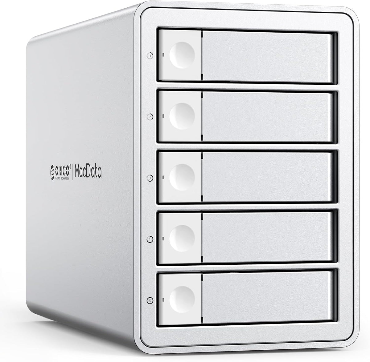 ORICO 5Bay RAID External Hard Drive Enclosure for 2.5/3.5 Inch SATA HDD/SSD up to 5X 24TB, USB3.0 Type-A Hard Drive Docking Station, Supports RAID 0/1/3/5/10/JBOD/Clone/ClearMode -9958RU3