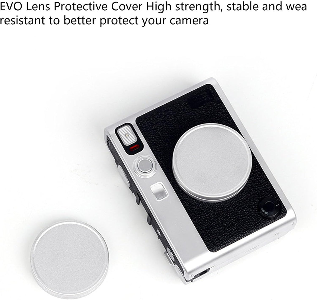 Lens Cover for Instax Mini EVO - Aluminum Alloy Dustproof Waterproof Protective Cover for Camera Lens