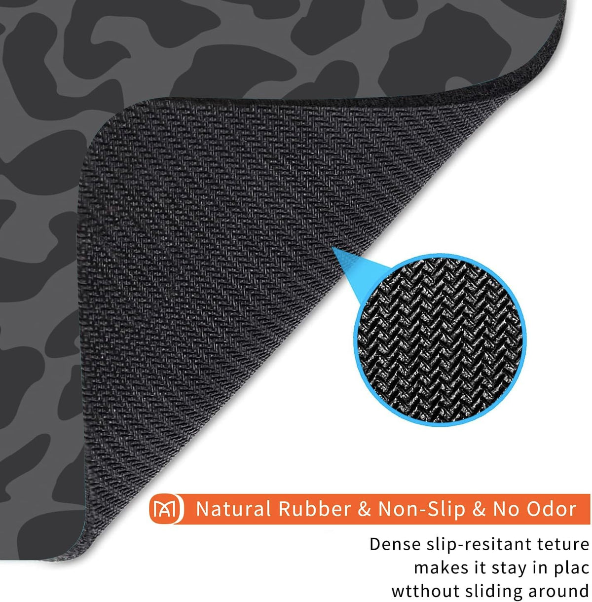 Square Mouse Pad Black Leopard,Personalized Premium-Textured Custom Mouse Mat Design,Washable Mousepad Cloth,Non-Slip Rubber Base Computer Mouse Pads for Wireless Mouse