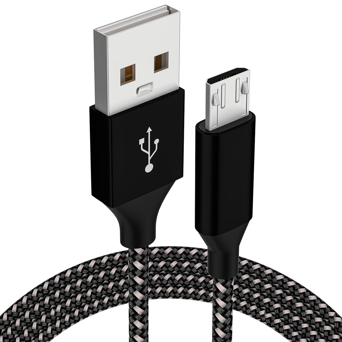 Micro USB Cable 6FT, Long Braided Fast Charging Sync Cord Compatible with Galaxy S7, S6 Edge, Kindle, Android