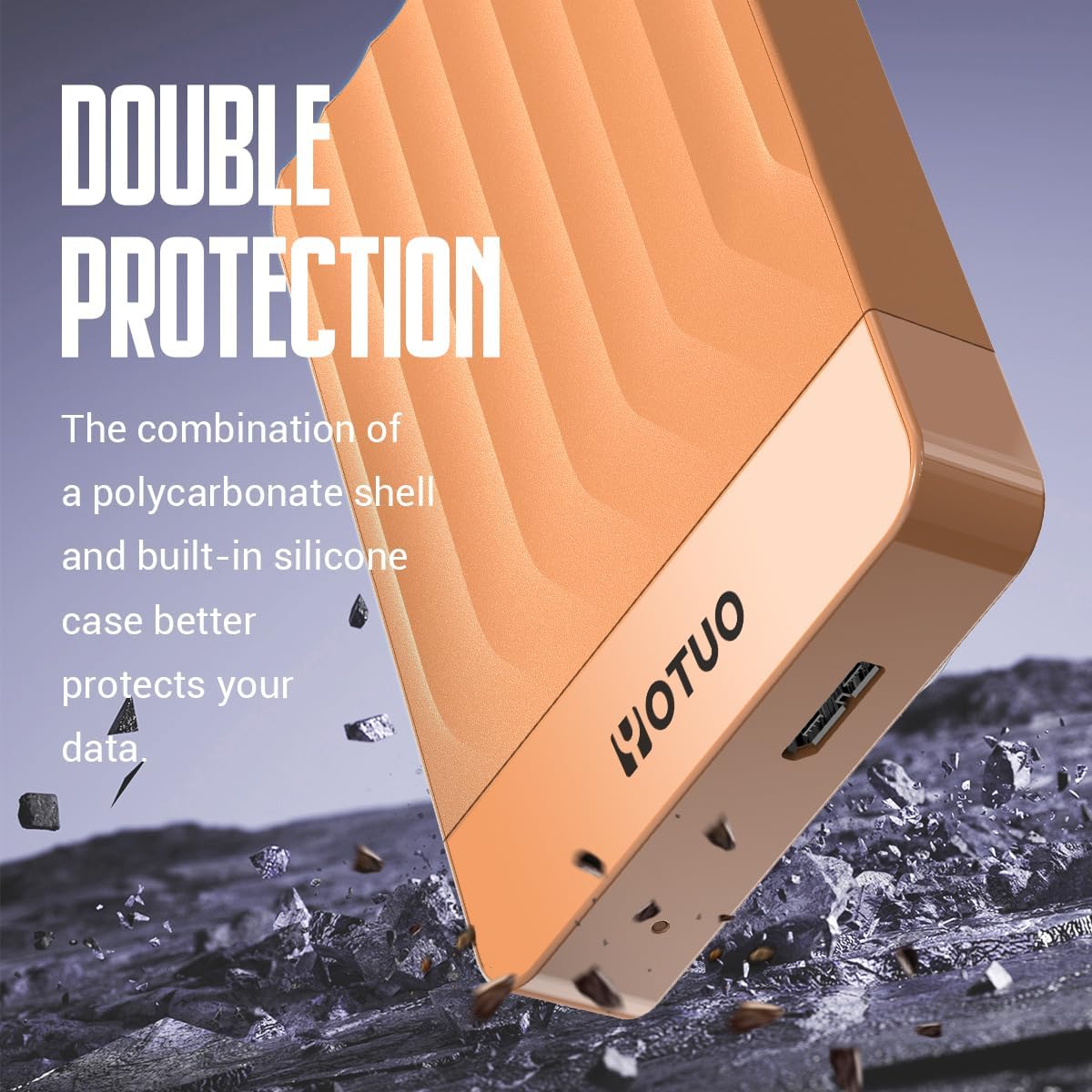 Portable External Hard Drive Storage Expansion Mobile HDD USB 3.0 for PC, Mac, Desktop, Laptop, PS4, PS5, Xbox One X/S, Xbox 360, Xbox Series X/S, Office & Game (Orange, 1TB)