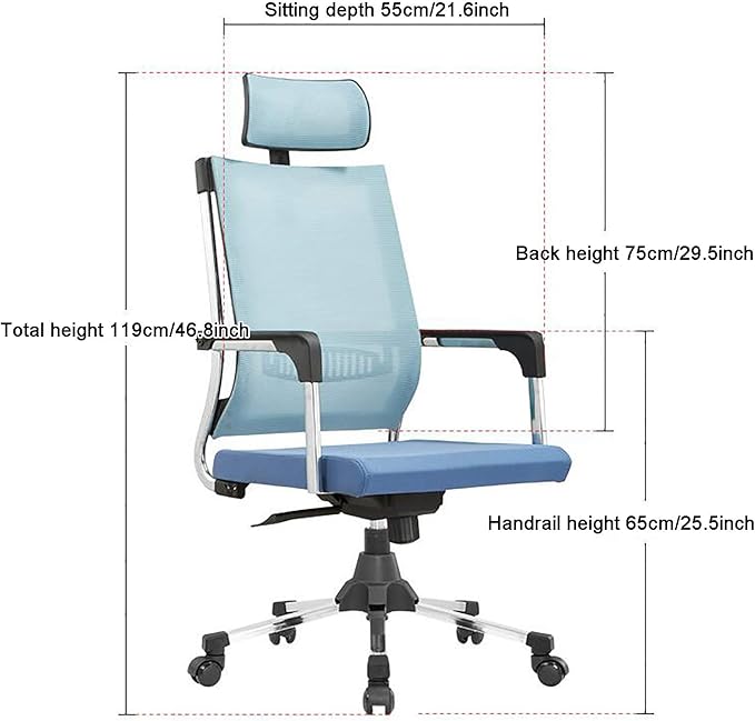 Office Chair Gaming Chair Computer Chair Mesh Executive Office ChairHigh Back Desk Chair Ergonomic Computer Chair with HeadrestHeight Adjustable Swivel Chair Home Gaming Chair for Conferen