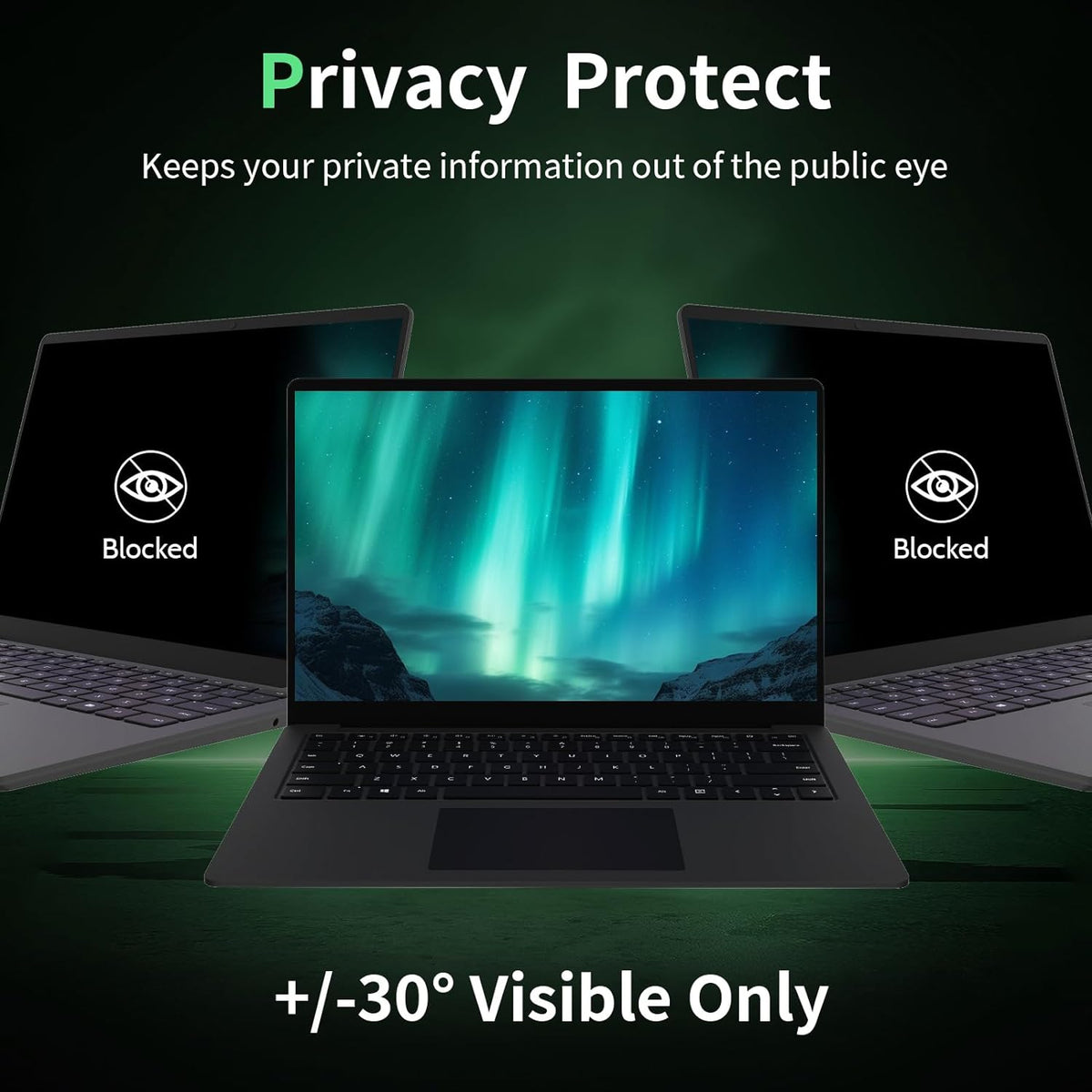 Laptop Privacy Screen 13.3 Inch, Laptop Screen Privacy Shield 16:9 Aspect Ratio Anti-Glare Blue Light Computer Monitor Protector,Removable 13in Filter for Lenovo HP Acer Asus Thinkpad Envy Xps