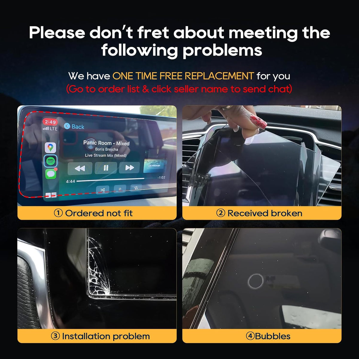 LFOTPP 2019 Chevrolet Silverado 1500 Infotainment 3 8-Inch Car Navigation Screen Protector, Tempered Glass