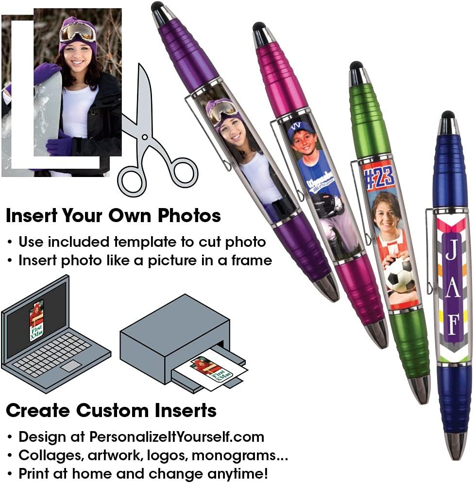Black PixStylus 2 in 1 Personalized Pen and Stylus Combo – Create Your Own Custom Stylus/Pen at