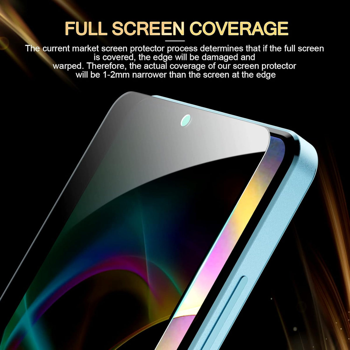 [3 Pack] Privacy Screen Protector for Samsung Galaxy S24 Plus, Full Coverage Anti Spy Tempered Glass Protective Film