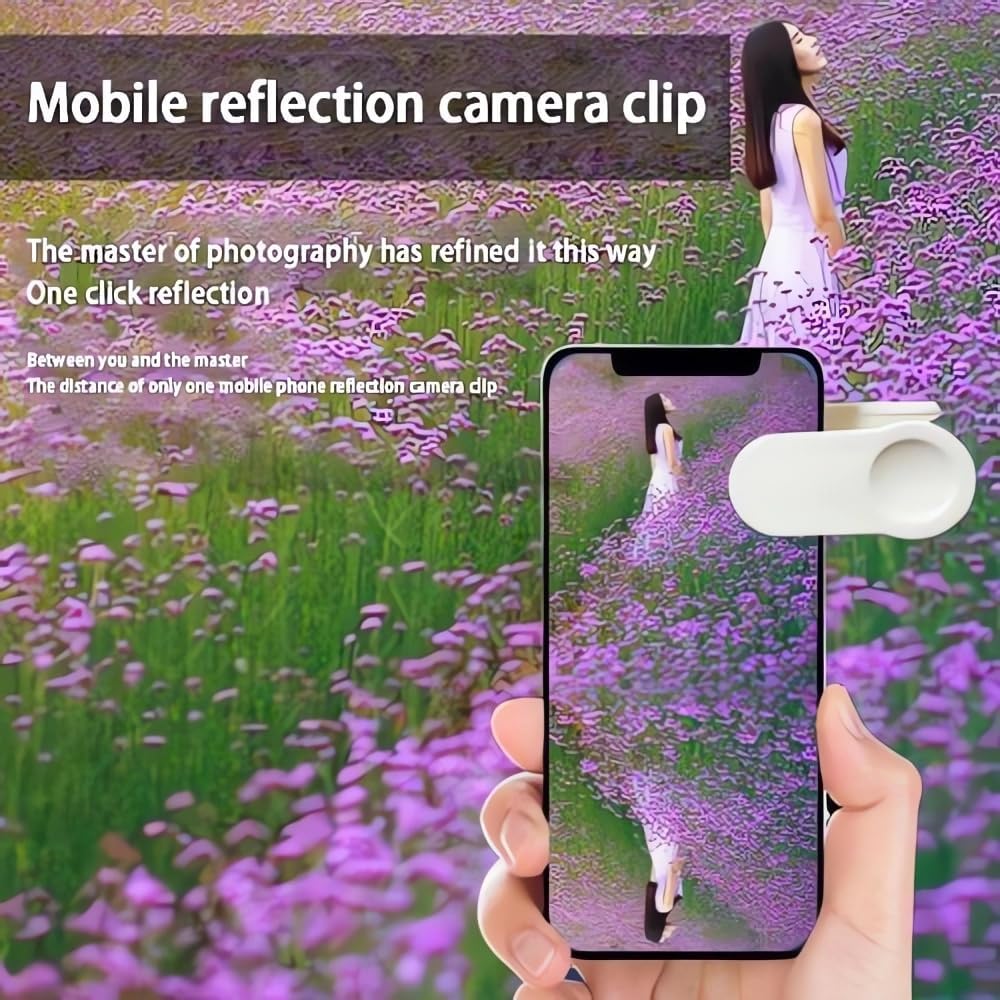 2024 Smartphone Camera Mirror Reflection Clip Kit, Adjustable Mobile Phone Reflection Clip for All Phones (2PCS)