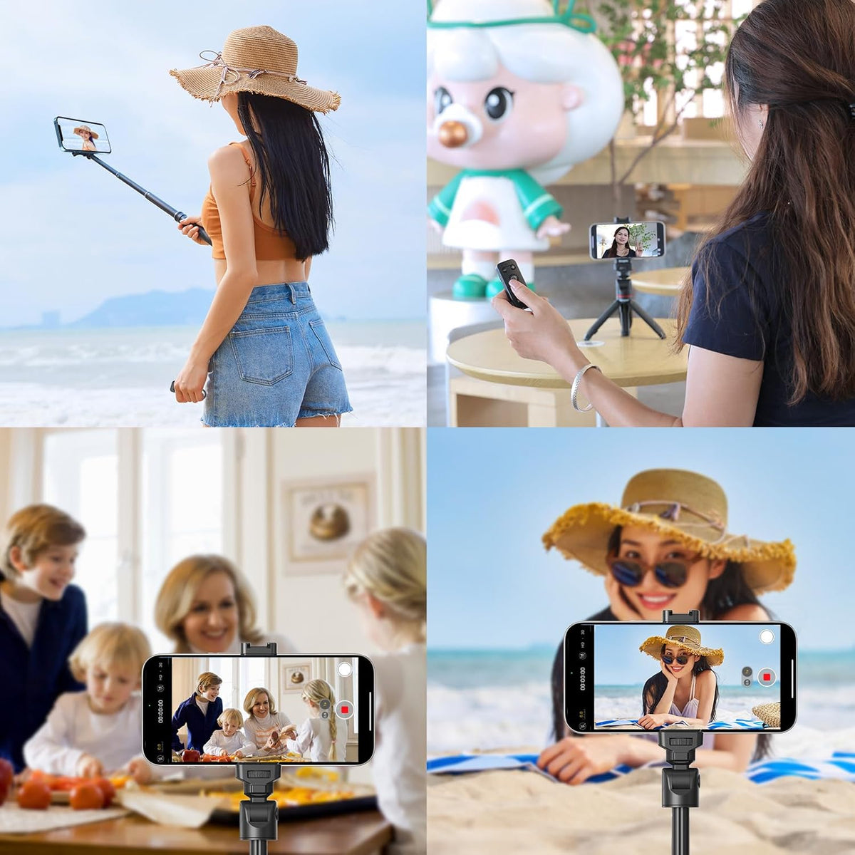 Newmowa Phone Wireless Bluetooth Remote Control, Support Video Photo Shooting/Zooming/Lens Switching, Rechargeable Remote Shutter for Selfie Vlog, ONLY Compatible with iPhone(iOS 15 Above)