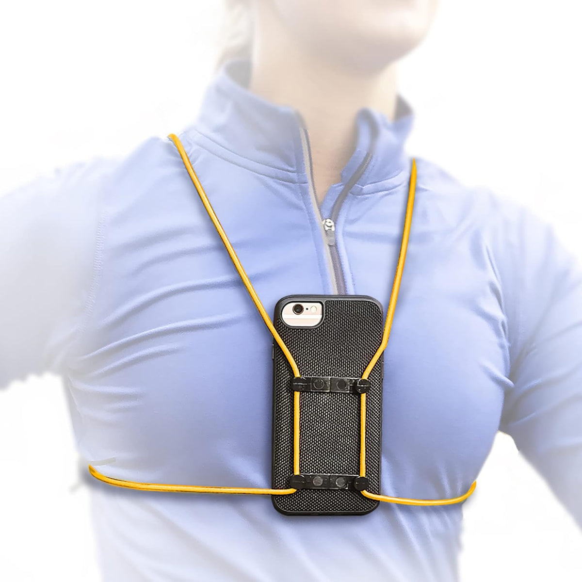 Neon Orange Retractable Cell Phone Holder - Cell Phone Case and Accessories - Chest Strap