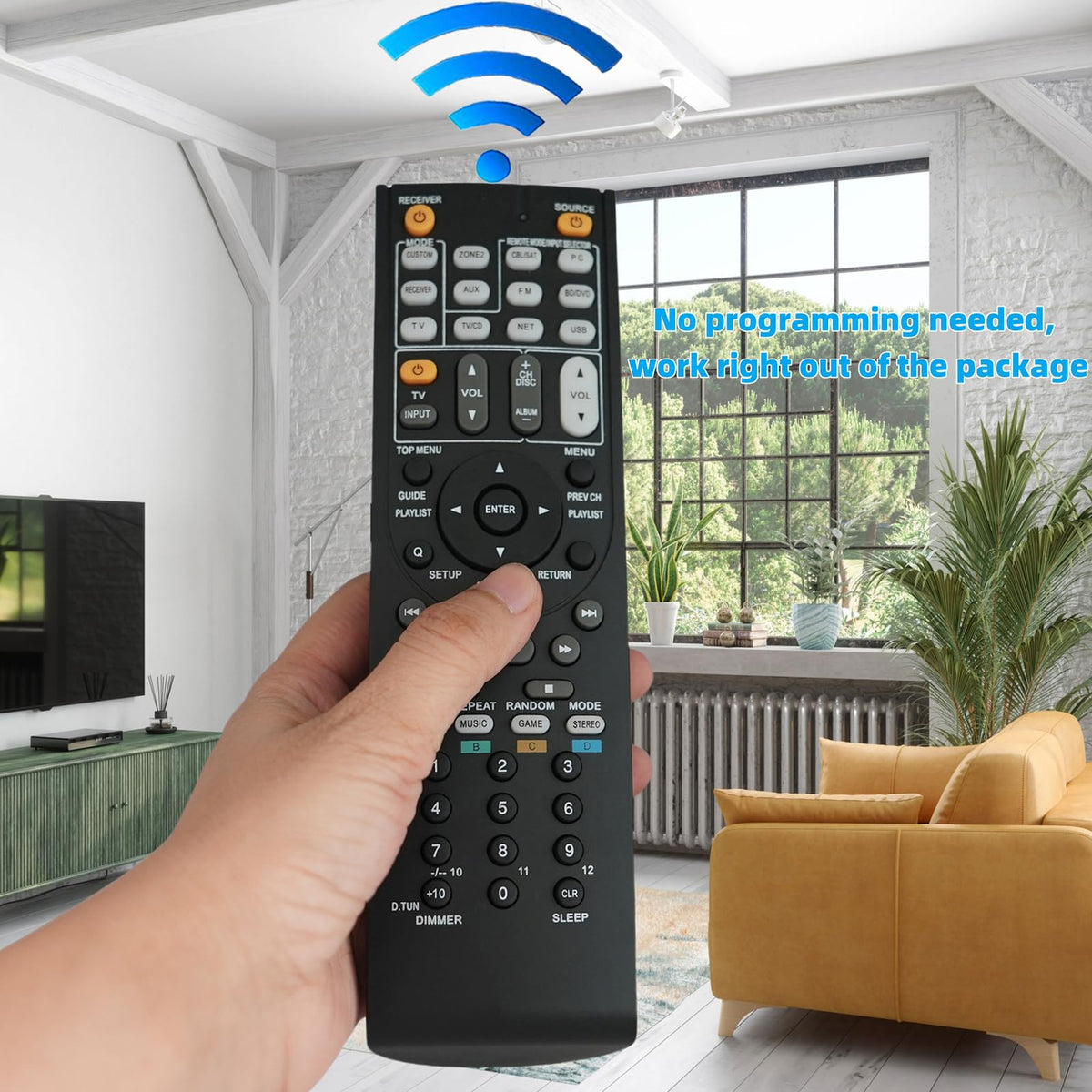 Replacement Remote Control for Onkyo RC-710M RC-880M HT-R560 TX-SR343 HT-R393 RC-606S RC-683M TX-SR702 5.1 Channel A/V AV Audio Video Receiver