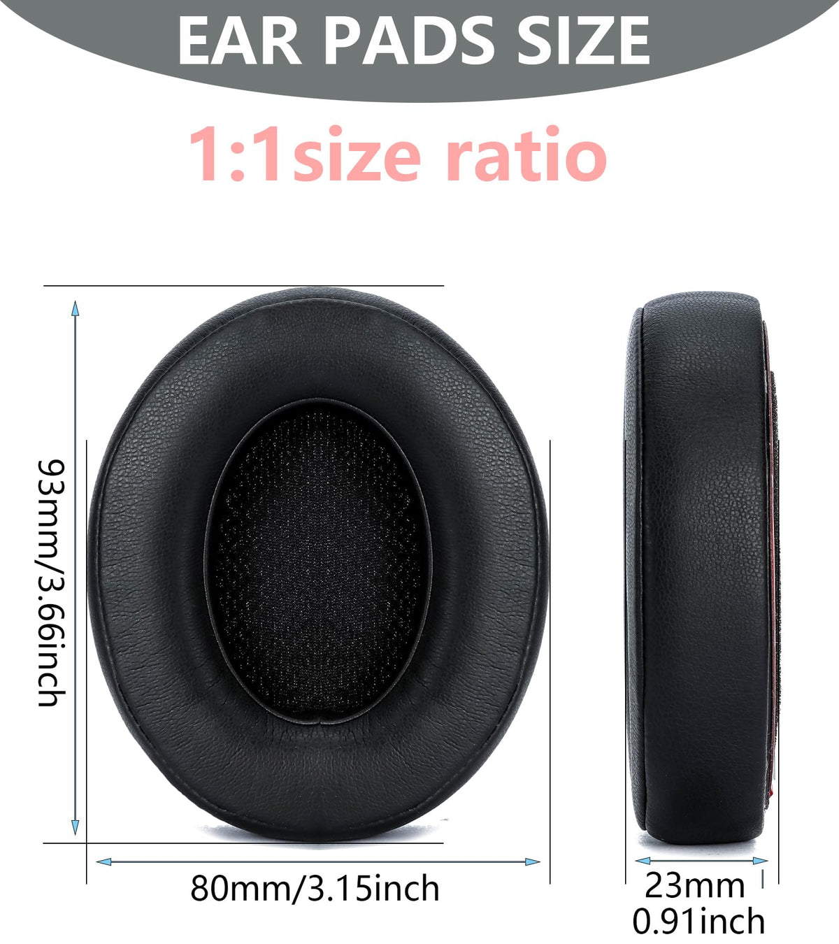 Replacement Ear Pads are Compatible with Beats Studio 2 / Studio 3 Wired/Wireless (Model B0500, Model B0501 and Model A1914) Headphones. Made