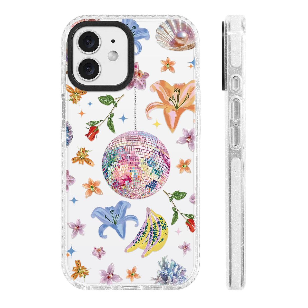 Chics-Flaura For Iphone 12 & Iphone 12 Pro Case [Military-Grade Drop Protection/Whimsical Soft Tpu Protective/Camera Protection/