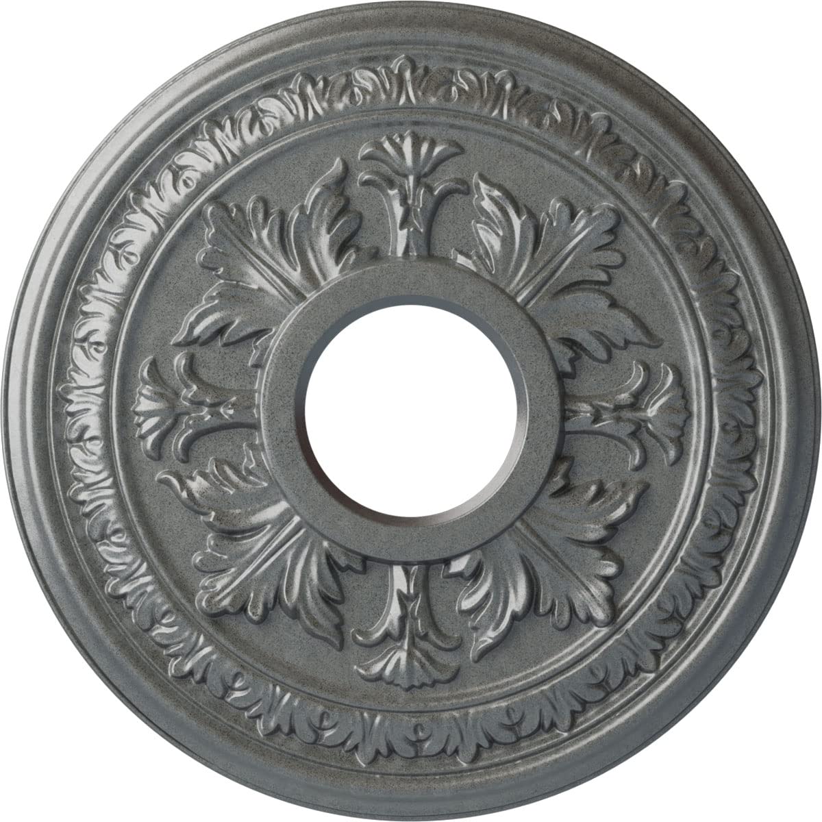 Ekena Millwork Cm15Bapls Baltimore Hand-Painted Ceiling Medallion, Platinum