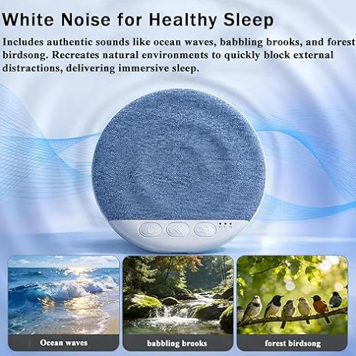 Generic Pillow Speaker - Built-in White Noise Stereo Sound | Sound Pillow Sleep Noise Machine | for Bedroom Meditation