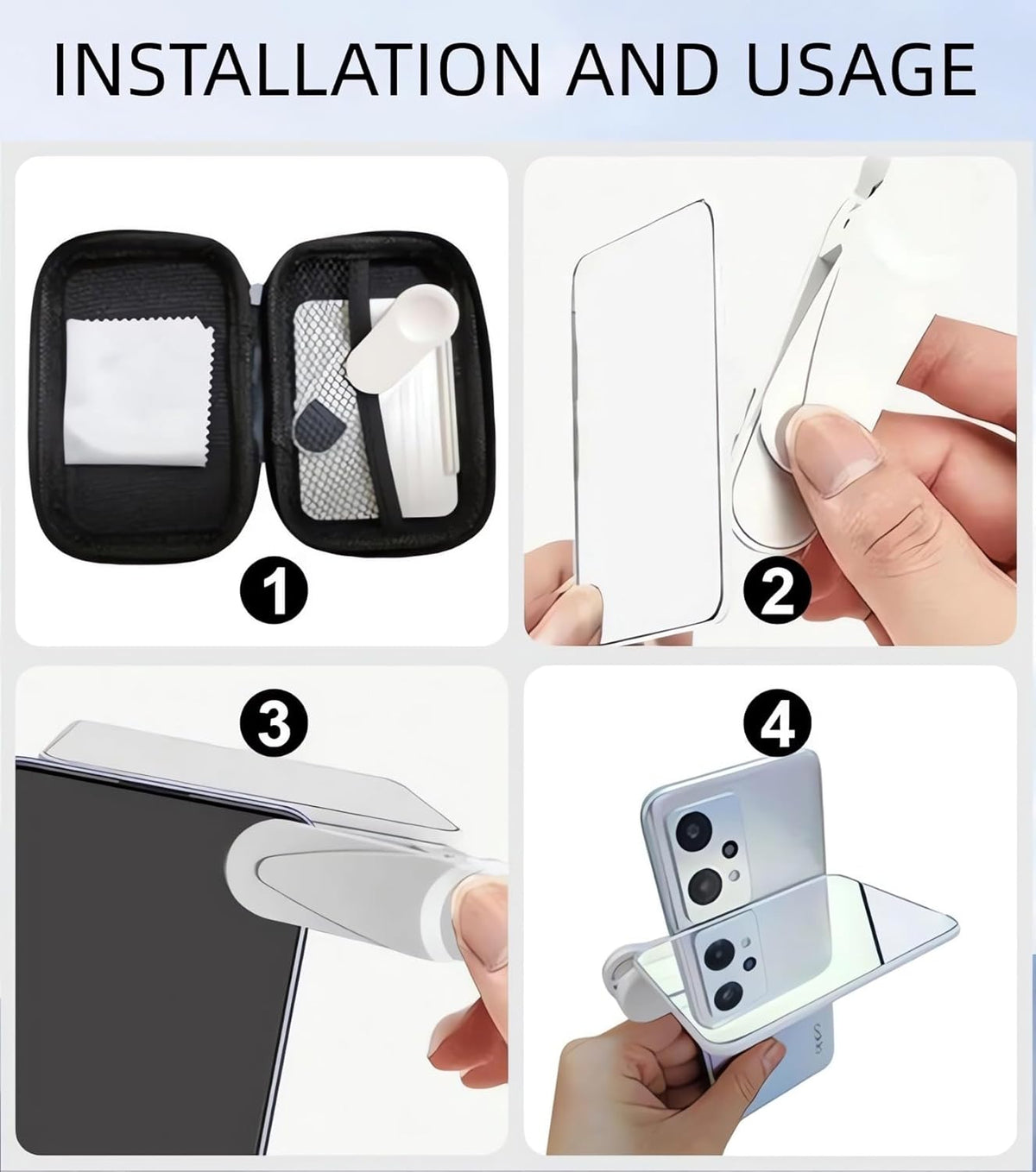 2024 Smartphone Camera Mirror Reflection Clip Kit, Adjustable Mobile Phone Reflection Clip for All Phones (2PCS)