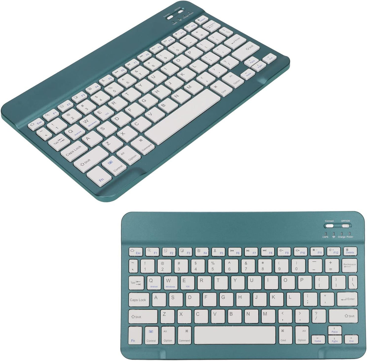 Zunate Ultra Slim Bluetooth Keyboard, Multi-Device Portable Lightweight Keyboard for Tablet, Computer, and Phone