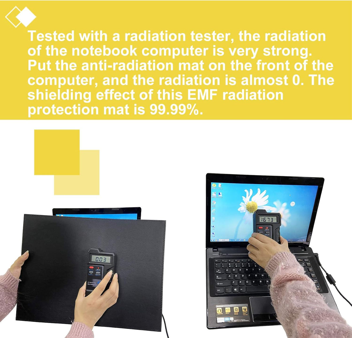 Laptop Protection Shield, Anti Radiation & Heat Shielding Laptop,to Protect The Body from The Impact, Fits Laptops, Notebooks, Table