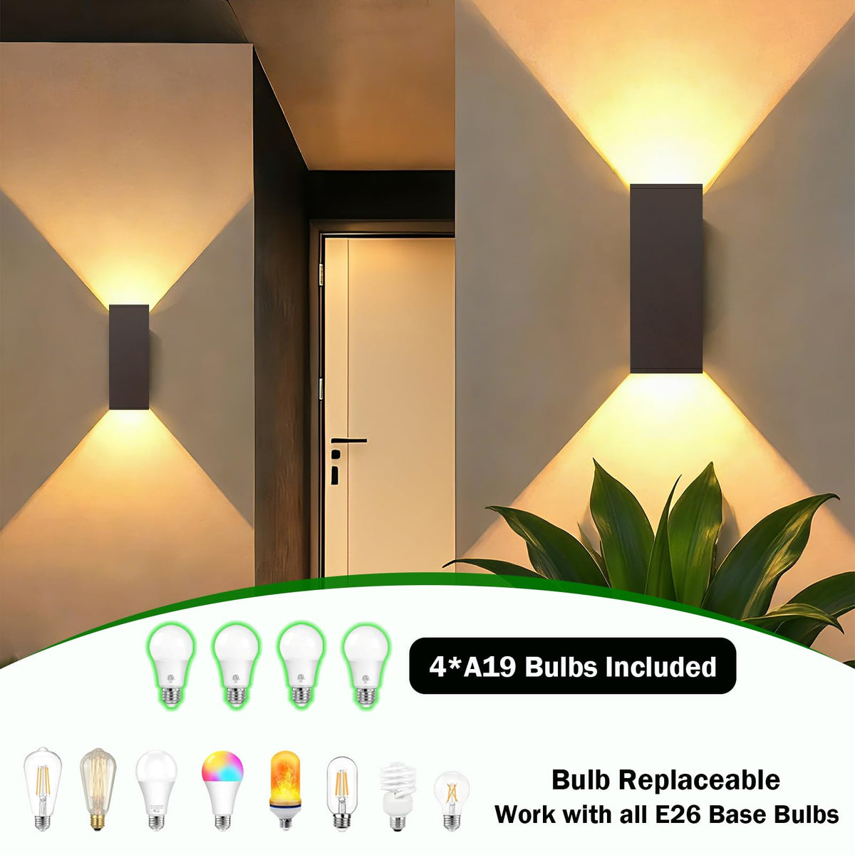 iYogaled Dusk to Dawn Outdoor Wall Light,Patio Wall Light Fixture, Oil Bronze Porch Lights Outdoor Wall, Anti Rust Waterproof Outside Wall Sconces