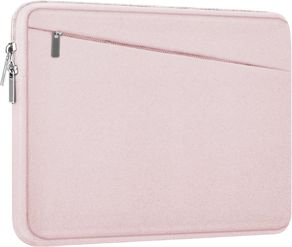 Laptop Sleeve, 15.6 inch Laptop Case, Durable Computer Carrying Bag Protective Case Briefcase Handbag with Front Pocket, Slim Laptop Case Cover for 15.6 Inch HP, Dell, Lenovo, Asus, Notebook, Pink