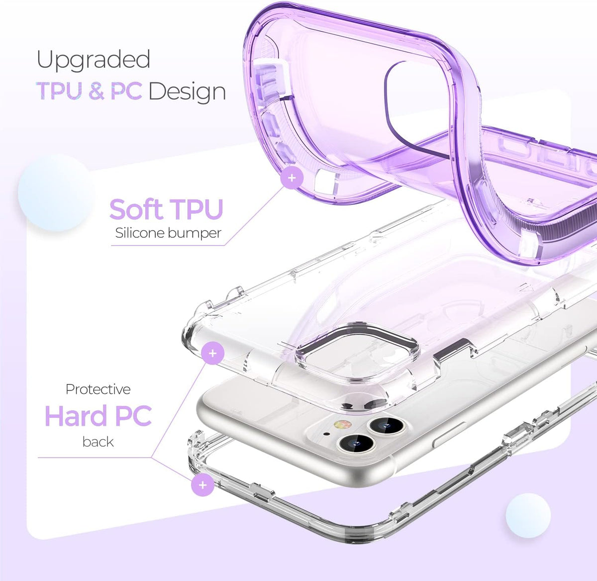 ORIbox iPhone 11 Case: Heavy Duty Shockproof Anti-Fall Clear Case