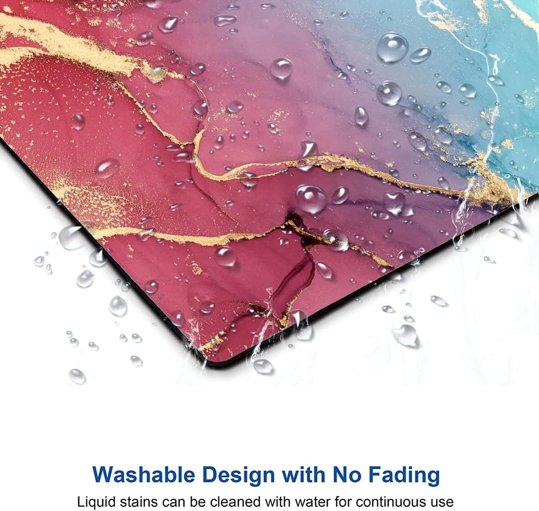 Mouse Pad, Cute Colorful Marble Mouse Pads with Design, Square Washable Cloth Personalized Mouse Mat, Gaming Office Home Non-Slip Rubber Base Computer Mousepad