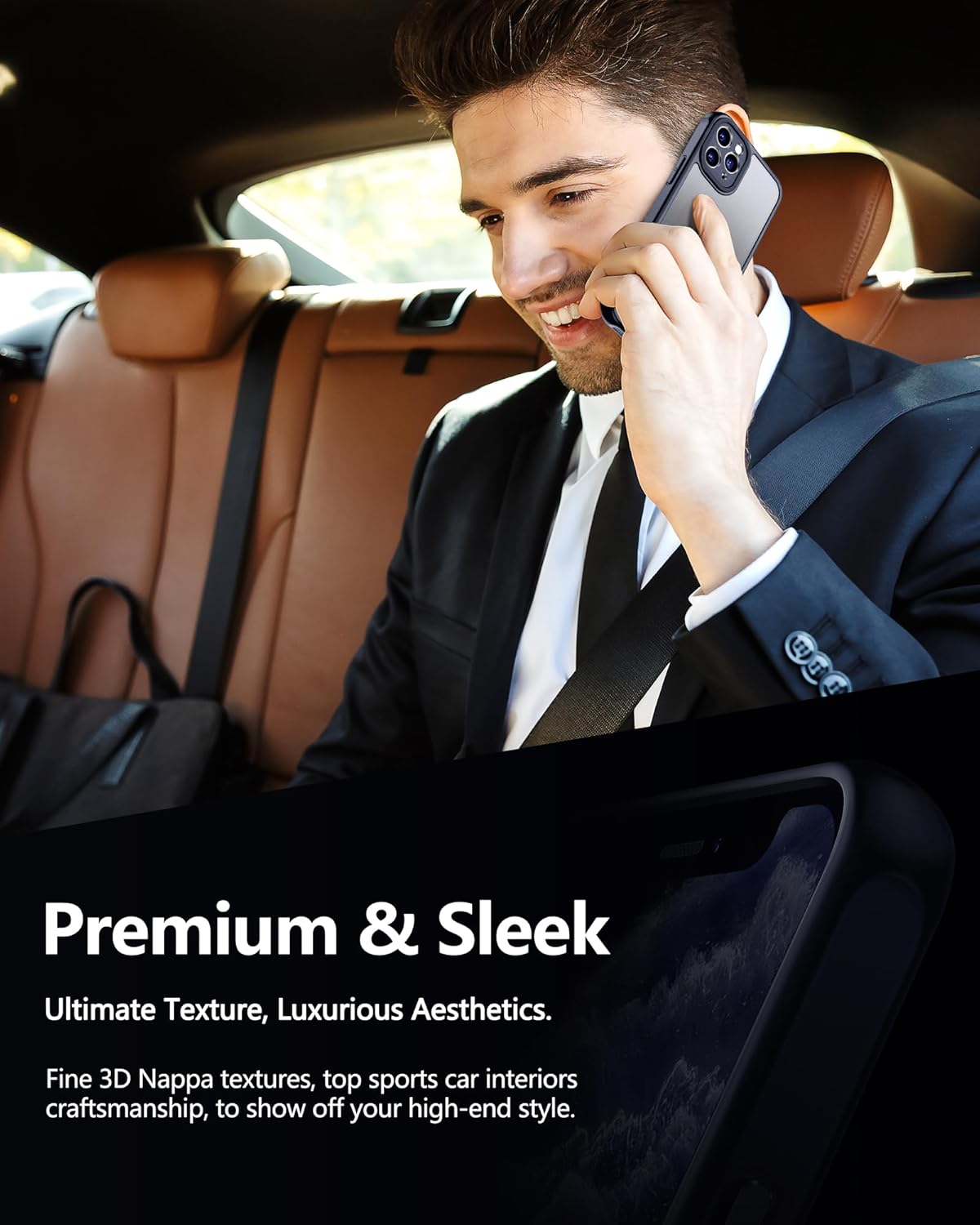 3 in 1 iPhone 11 Pro Max Case, Anti-Yellowing Military-Grade Protection with 2 pcs Screen Protector, Black