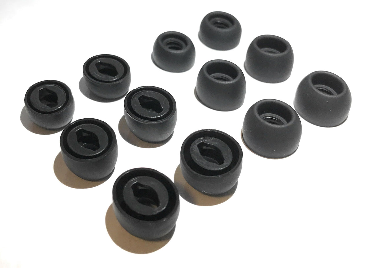Samsung Galaxy Buds Pro Replacement Rubber Earbud Tips Headphones Ear Tips, 6 Pairs Small, Medium and, Large (Black)